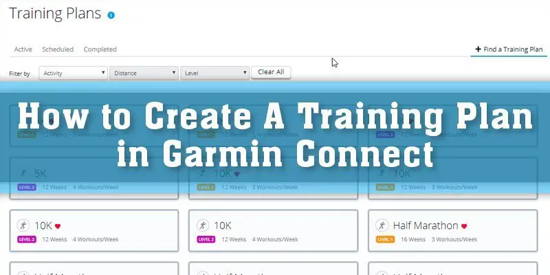 how to create a training plan in garmin connect